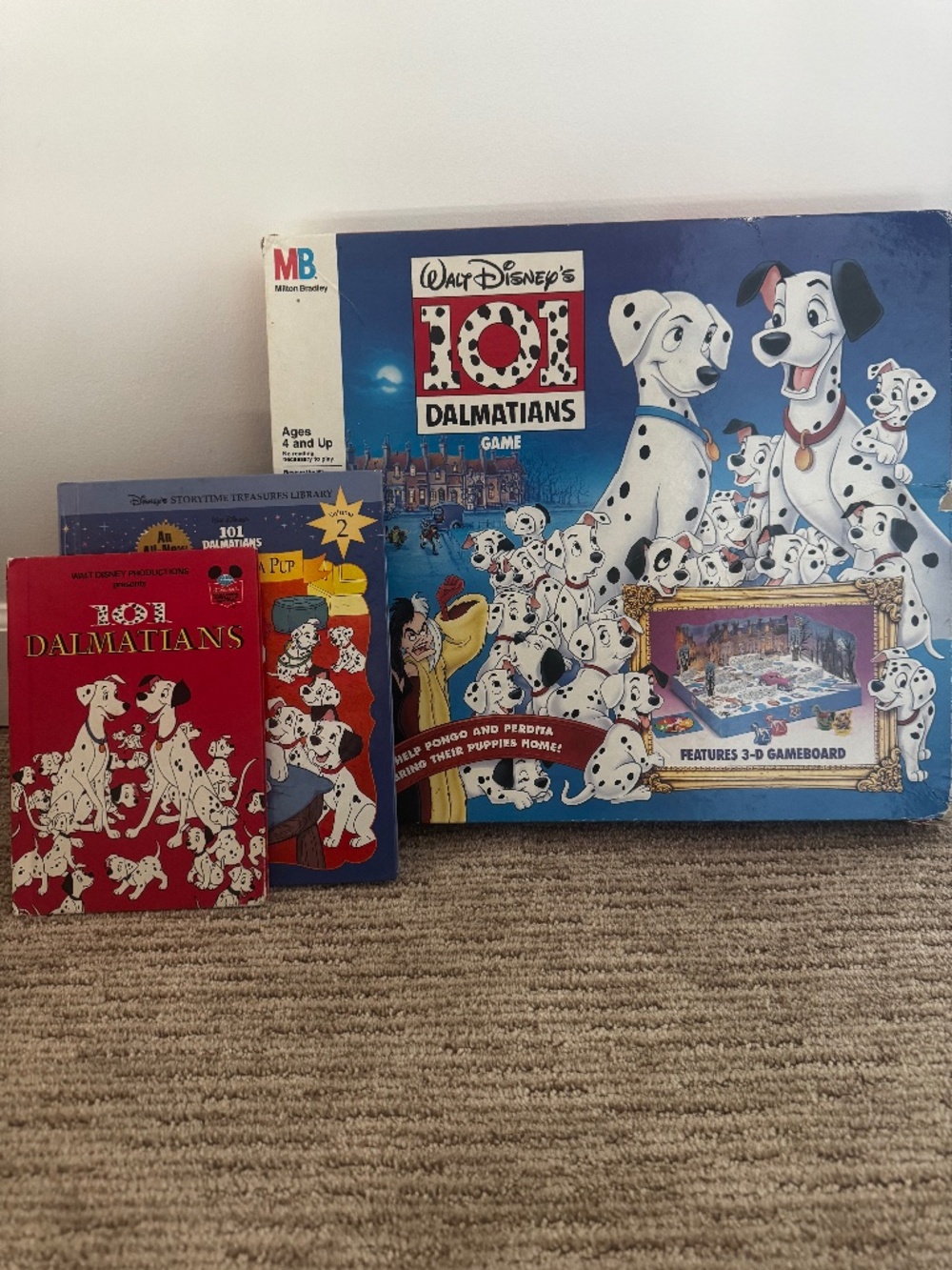 Vintage Disney's 101 Dalmatians Bundle | Board Game & Books!